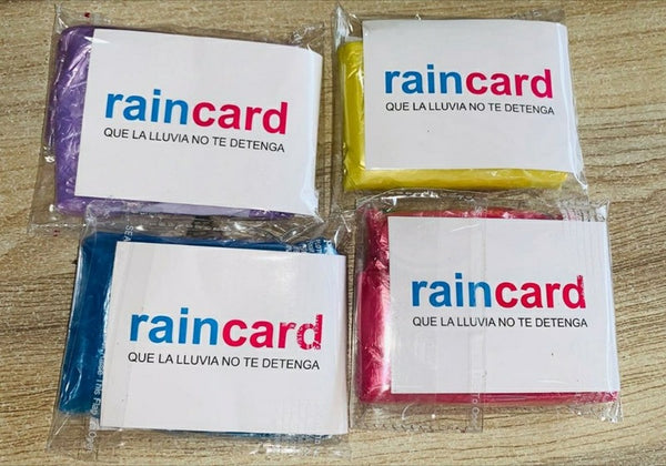 Disposable Rain Card Poncho pack | Pocket Size Waterproof Emergency Raincoat for Men & Women | Lightweight Travel Rainwear | Reusable 2-3 Times