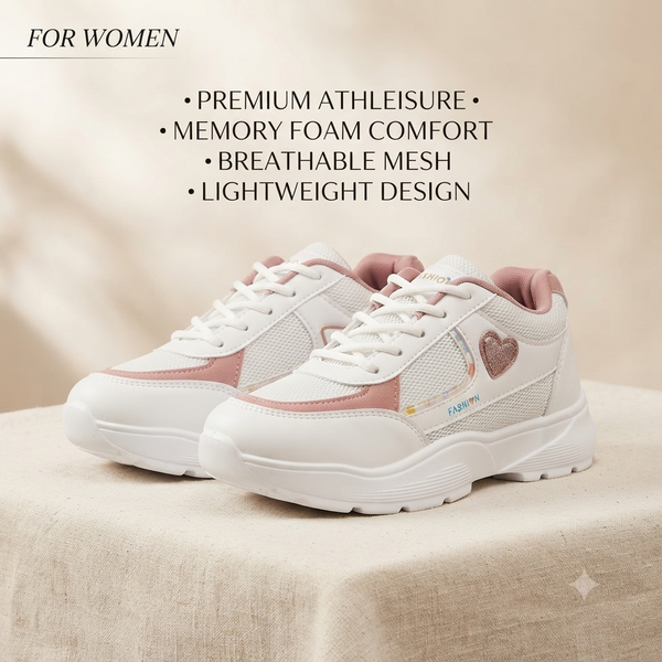 Women’s Lightweight Athletic Shoes – Breathable Memory Foam Footwear