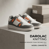Modern Comfort:Memory Foam Casual Shoes – Grey/White/Orange