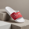 Stylish F1 Racing Edition White & Red Comfort Sliders / Slides