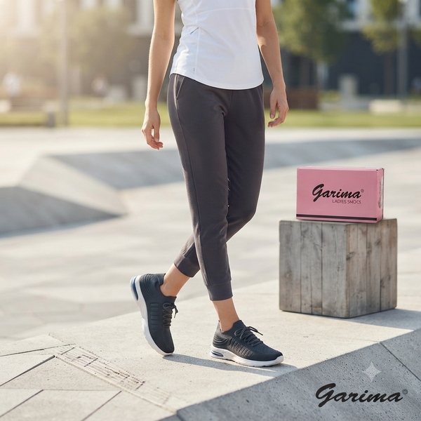 Garima Ladies Footwear - Madam-3 Lightweight Walking Shoes in Dark Grey