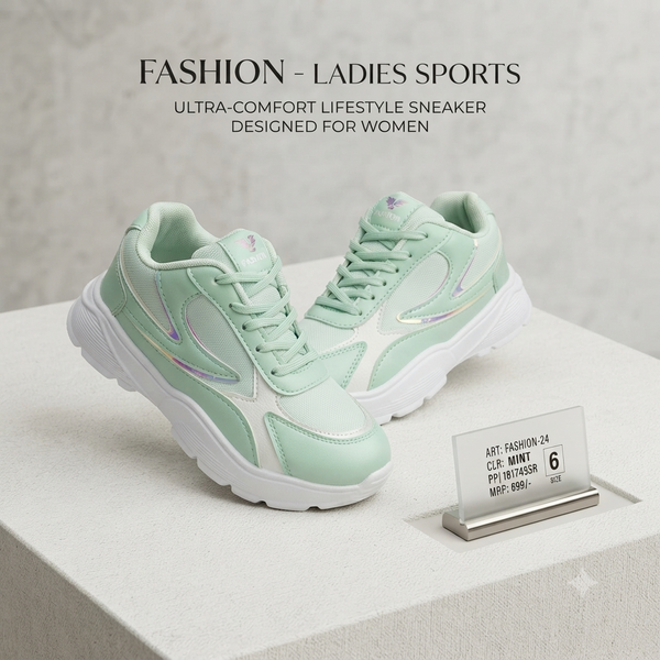 Trendy Mint Green Casual Sports Shoes for Women & Girls