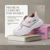 Eila Comfort-Step Women’s Athleisure Sneakers – White & Dusty Rose