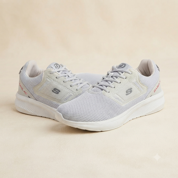 Premium Everyday Comfort: Darolac Memory Foam Sports Shoes - Light Grey