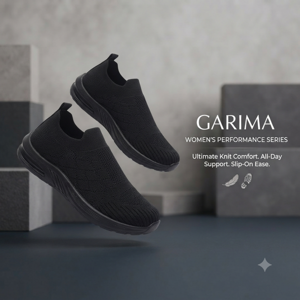 Garima A5 Lightweight Casual Sneaker for Women - Full Black
