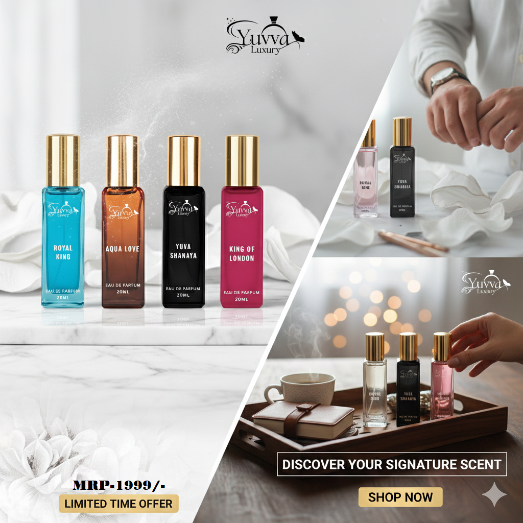 Yuvva Luxury Long Lasting Unisex Perfume Gift Pack of 4 Luxury Set