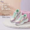 Pastel Dreams: Lightweight Women’s Memory Foam Sports Sneakers