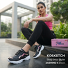 Trendy Women’s Casual Lace-Up Sneakers - Black & Holographic Accent