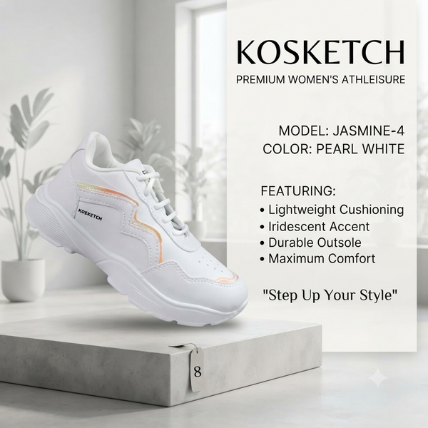 Women’s All-Day Comfort White Casual Sneakers