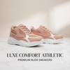 Elegant Peach & White Chunky Fashion Sneakers for Women