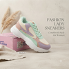 Pastel Dreams: Lightweight Women’s Memory Foam Sports Sneakers