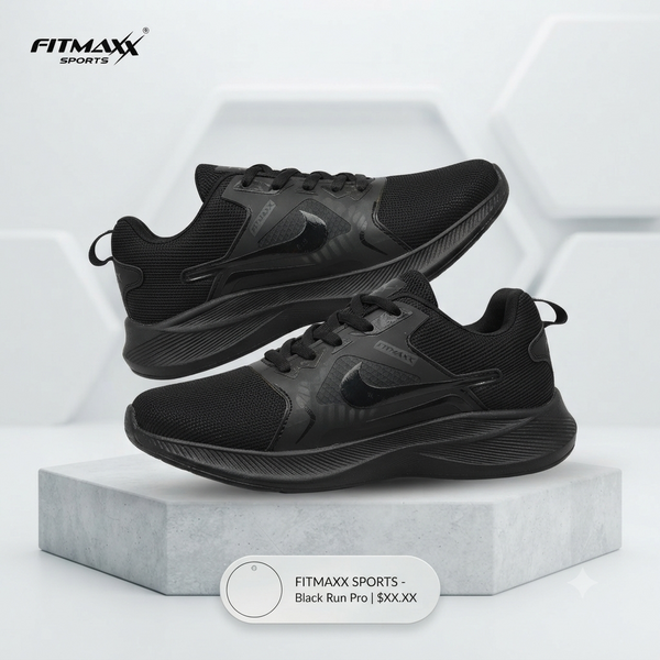 Ultra-Lightweight Sportswear Running Shoes – Sleek Black Design