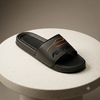 UrbanFlex Premium Black Comfort Slides with Sporty Orange Accent For Men and Women