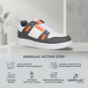 Modern Comfort:Memory Foam Casual Shoes – Grey/White/Orange