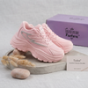 Women’s Chunky Platform Sneaker – Trendy Casual Walking Shoes in Pastel Pink