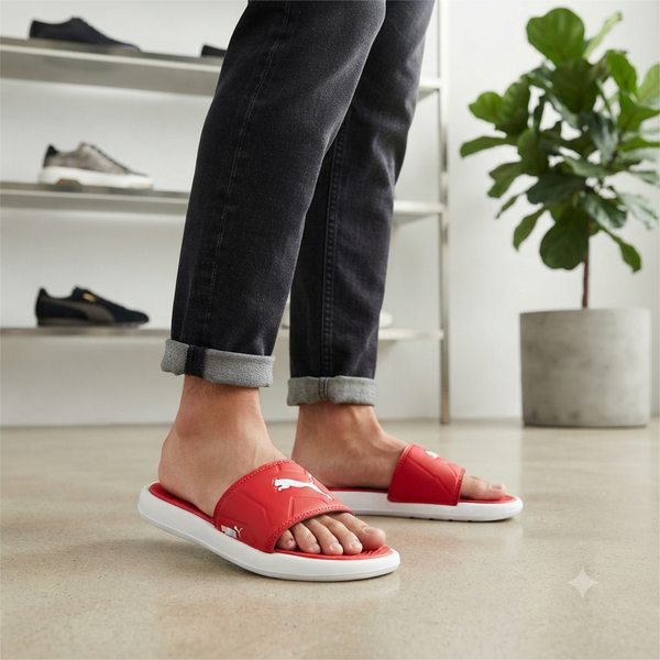 Ultra-Cushion Sport Slides for Men & Women – Red Casual Footwear