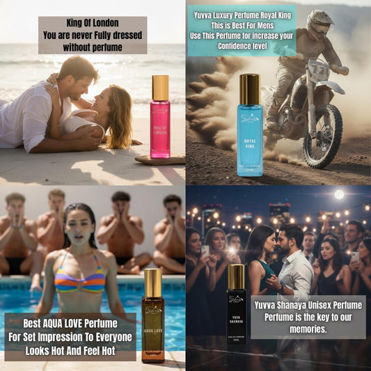 Yuvva Luxury Long Lasting Unisex Perfume Gift Pack of 4 Luxury Set