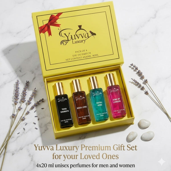 Yuvva Luxury Long Lasting Unisex Perfume Gift Pack of 4 Luxury Set