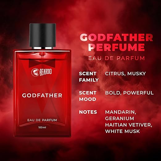 BEARDO Godfather Perfume For Men, 100Ml | Aromatic, Spicy Perfume For Men Long Lasting Perfume For Date Night Fragrance | Body Spray For Men | Valentines Day Gift For Husband | Boyfriend