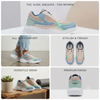 AuraStride Chic Pastel Women’s Chunky Sneakers — Multi-Tone Casual & Athletic Footwear