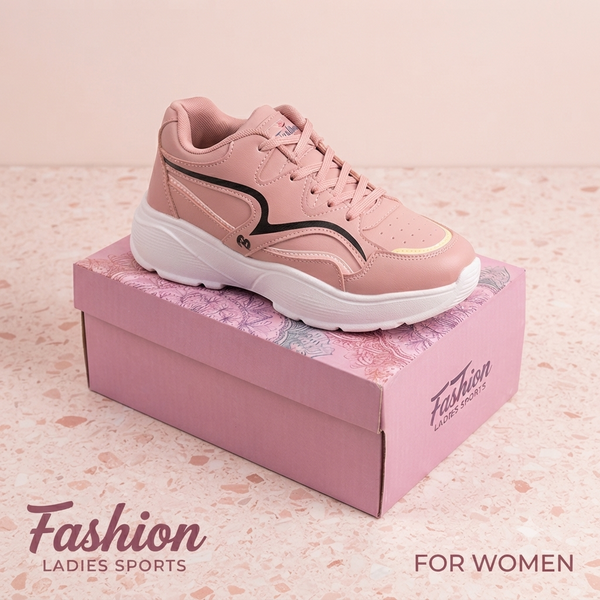Jasmine Women's Trendy Memory Foam Sports Sneakers - Full Fussia