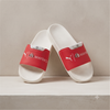 Men’s Designer Dual-Branded Casual Sliders - White/Red Comfort Orthopedic Footwear