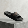 UrbanFlex Premium Black Comfort Slides with Sporty Orange Accent For Men and Women