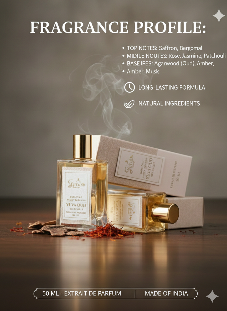 YUVVA LUXURY OUD Long Lasting Perfume | Perfume for UNISEX | EDP 50ML | Pack Of 2