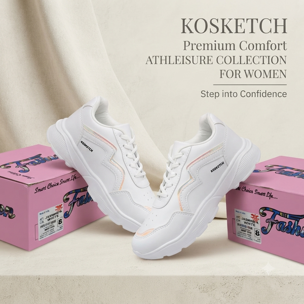 Women’s All-Day Comfort White Casual Sneakers