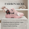 Trendy Blush Pink Active-Lifestyle Sneakers for Women