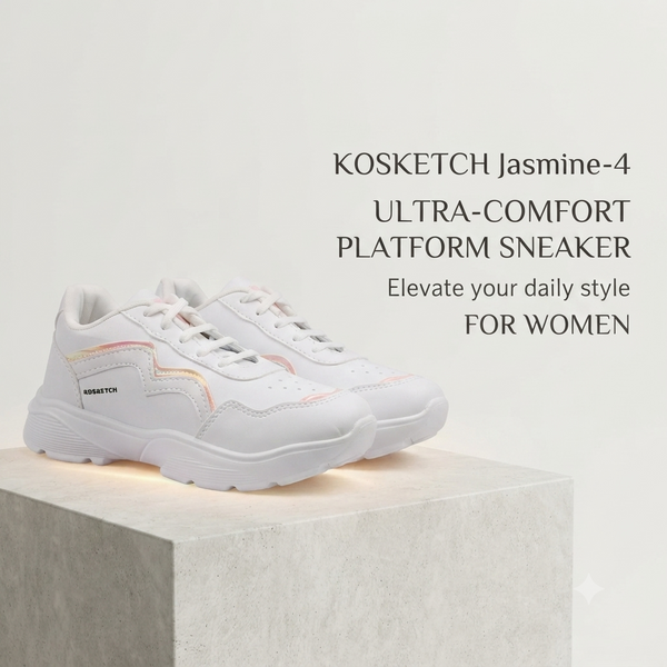 Women’s All-Day Comfort White Casual Sneakers