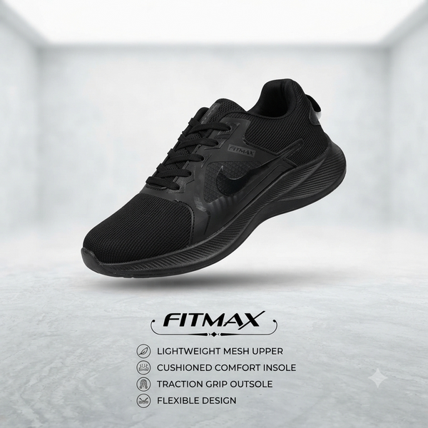 Ultra-Lightweight Sportswear Running Shoes – Sleek Black Design