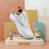 Premium White & Tan Casual Sports Sneakers