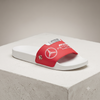 Stylish F1 Racing Edition White & Red Comfort Sliders / Slides
