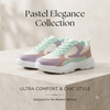 Pastel Dreams: Lightweight Women’s Memory Foam Sports Sneakers