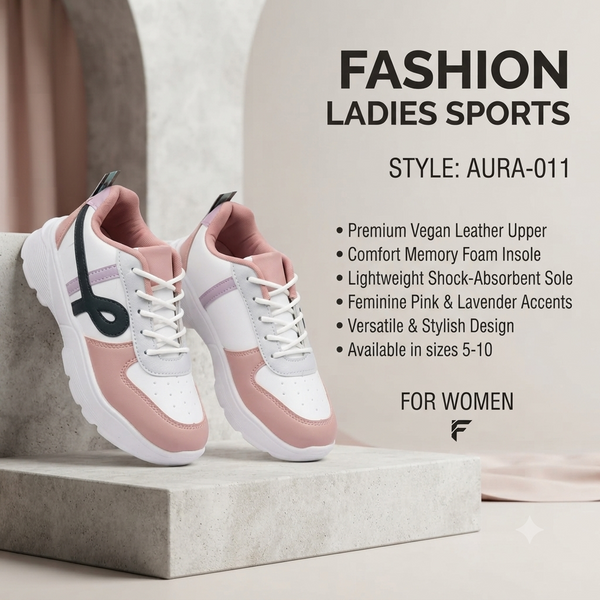 Women Pink Casual Chunky Sneakers | Lightweight Cushion Insole Ladies Outdoor Shoes
