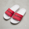 Men's Casual Sporty Slide Sandals – Red & White Comfort Slippers with Bold Contrast Branding