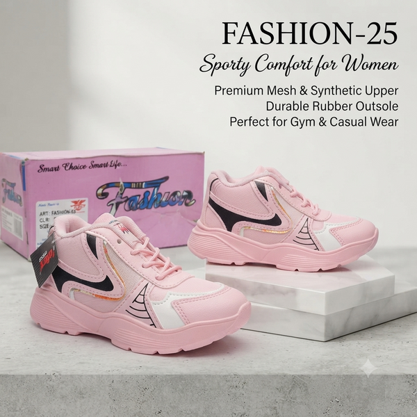 Trendy Blush Pink Active-Lifestyle Sneakers for Women