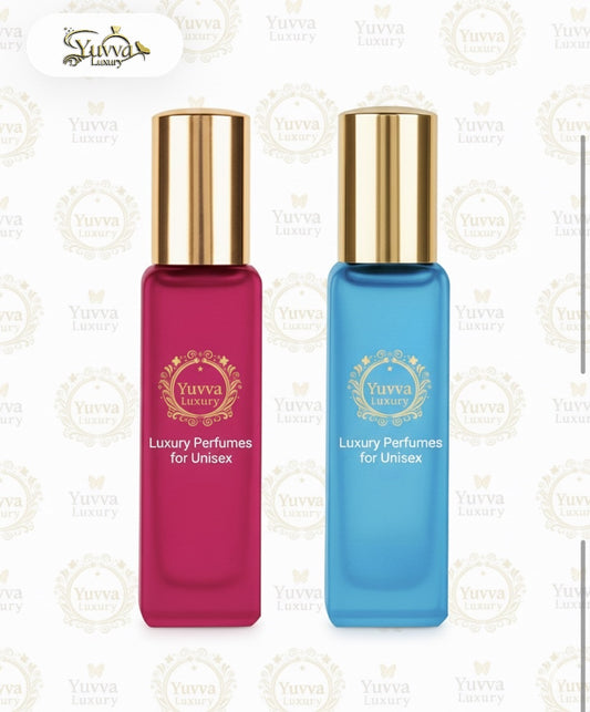 Yuvva Luxury Long Lasting Unisex Perfume Gift Set | 2x20ml Perfume for Man & Woman | Woody, Aquatic, Sweet, Premium Fragrance Scent | ROYAL KING, KING OF LONDON | Gifts for Men and Women