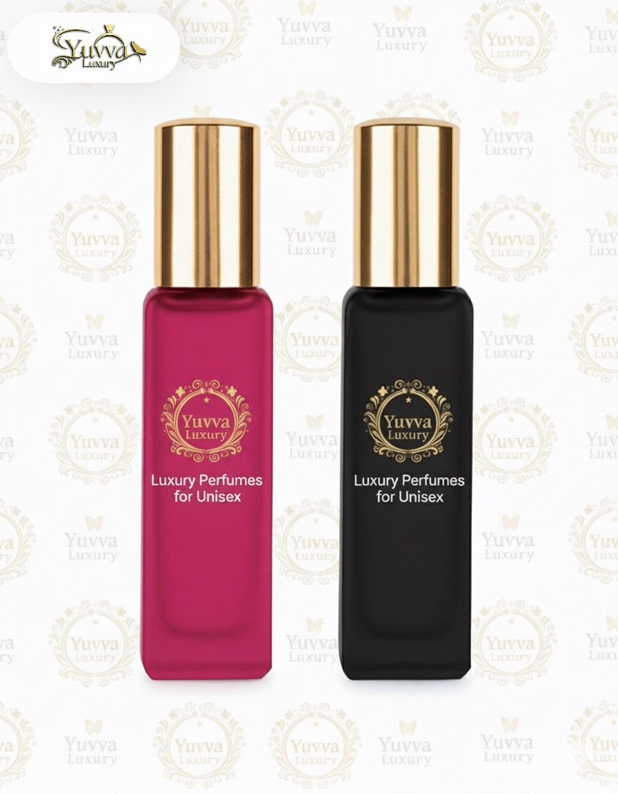 Yuvva Luxury Long Lasting Unisex Perfume Gift Set | 2x20ml Perfume for Man & Woman | Woody, Aquatic, Sweet, Premium Fragrance Scent | YUVA SHANAYA, KING OF LONDON | Gifts for Men and Women