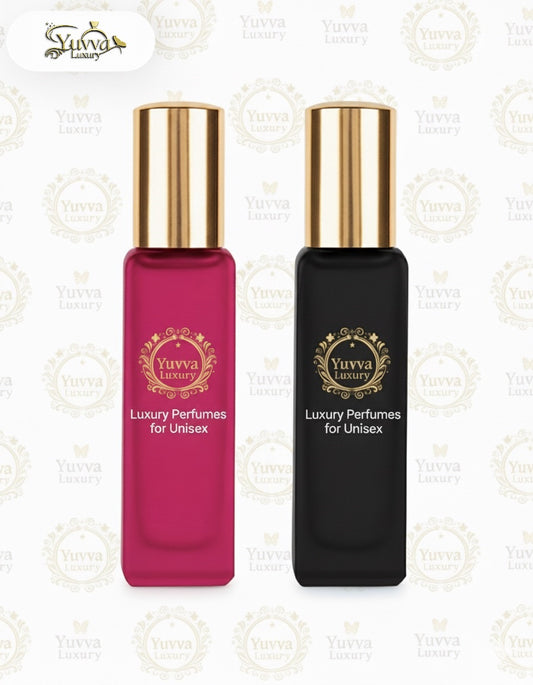 Yuvva Luxury Long Lasting Unisex Perfume Gift Set | 2x20ml Perfume for Man & Woman | Woody, Aquatic, Sweet, Premium Fragrance Scent | YUVA SHANAYA, KING OF LONDON | Gifts for Men and Women