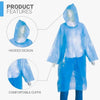 Disposable Rain Card Poncho pack | Pocket Size Waterproof Emergency Raincoat for Men & Women | Lightweight Travel Rainwear | Reusable 2-3 Times